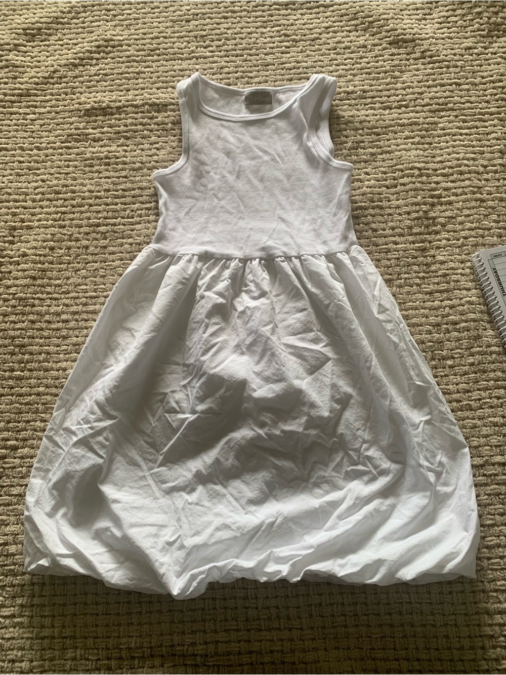 Classic White Sleeveless Girls Dress age 9